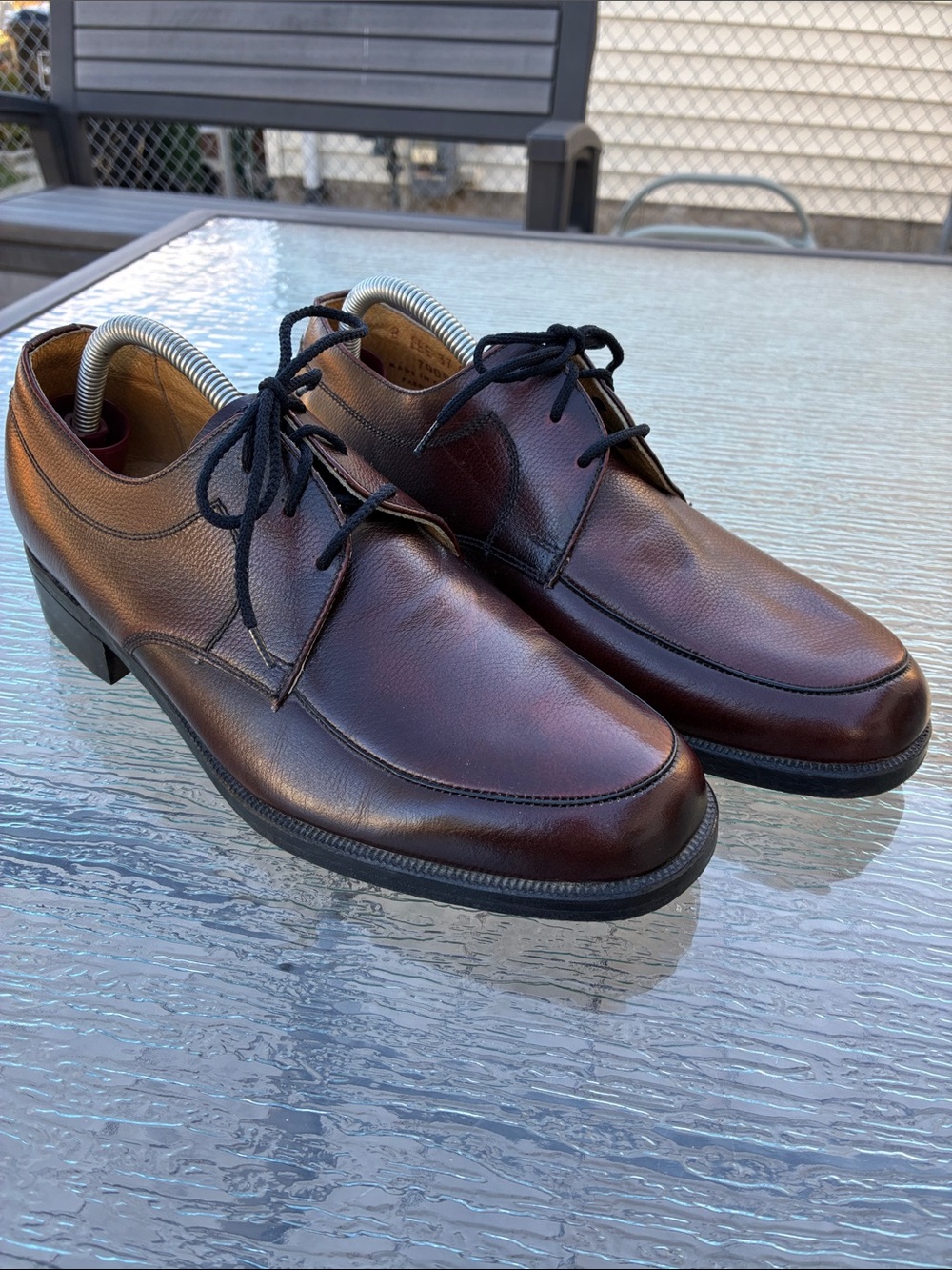 Vintage Benson & Harvey Brown Leather Dress Shoes Men's 8 EEE Extra Wide